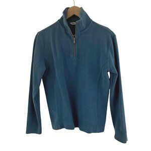 Tommy Bahama Mens Womens Unisex Blue Half-Zip Knit Sweatshirt Size XS Sweater‎